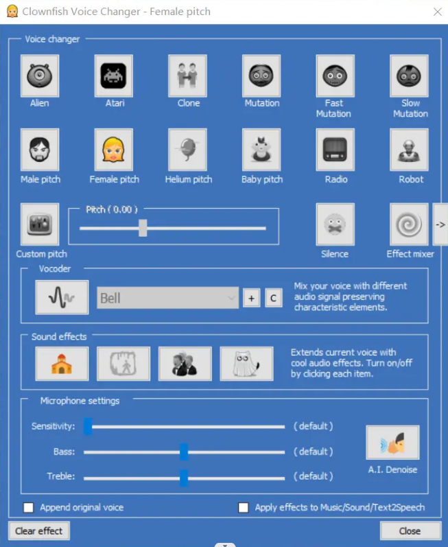 小丑鱼变声器 ClownfishVoiceChanger64f 1.68