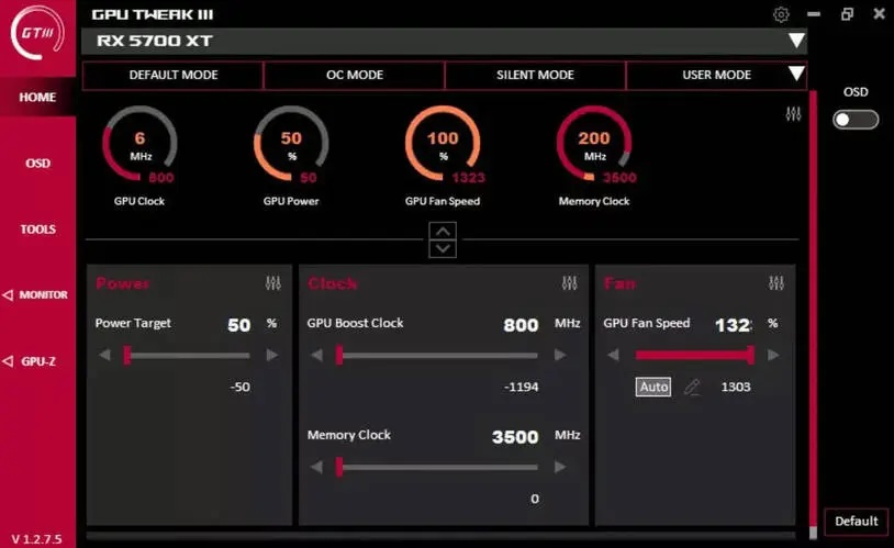 显卡超频GPU Tweak III v2.0.8.5